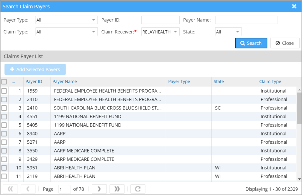 Insurance Company Master – PracticeSuite – Help