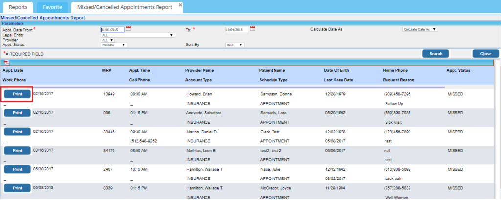 print-report-screen – PracticeSuite – Help