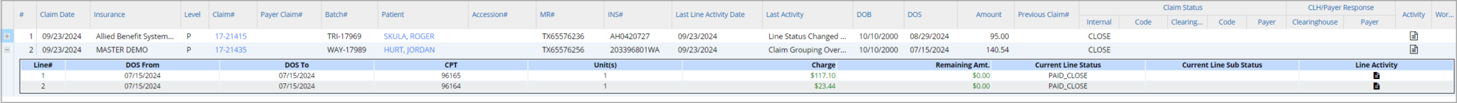 Claim History | PracticeSuite - Help