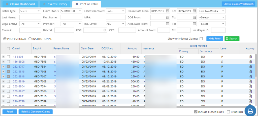 searchResult – PracticeSuite – Help
