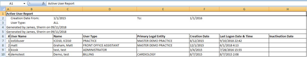 sample-excel-report – PracticeSuite – Help
