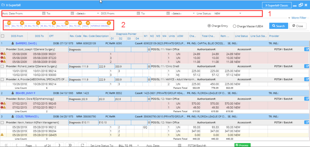 X-superbillScreen1.1 – PracticeSuite – Help